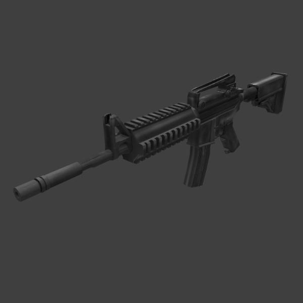 M4A1-军事-枪炮-3D打印模型-3D城