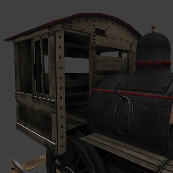 老式蒸汽式火车-汽车-VR/AR模型-3D城