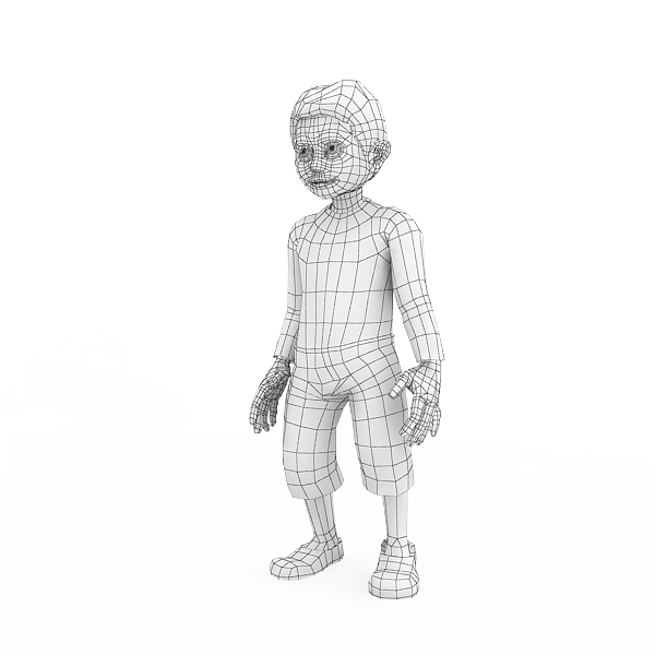 卡通男-角色人体-男人-vr/ar模型-3d城